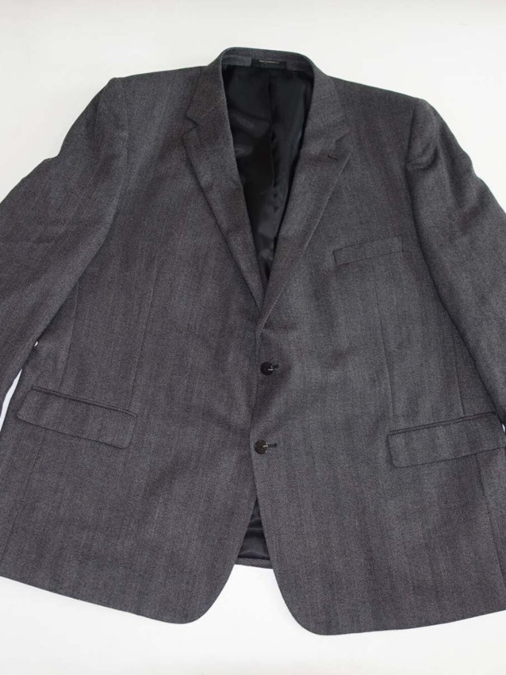 Antonio Parillo Men's Herringbone Sport Coat Size 54 Long Gray 100% Wool Jacket